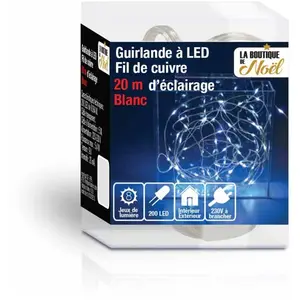 LA BOUTIQUE DE NOEL OSE - Guirlande lumineuse led fil cuivre électrique - 20 mètres - BlancVendu paramazon