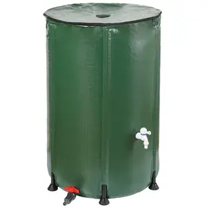 TERRE JARDIN Réservoir/cuve d'eau de Pluie Pliable - 250 litres - Vert pas cher