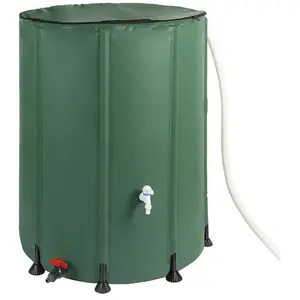 TERRE JARDIN Réservoir/cuve d'eau de Pluie Pliable - 750 litres - Vert pas cher
