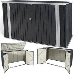 Abri de jardin coffre métallique vélos, outils - 210 x 130 x 105 cm pas cher