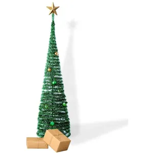 LA BOUTIQUE DE NOEL Sapin de Noël artificiel vert pop up SlimTree 180 cm pas cher