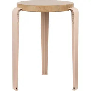 TIPTOE - Tabouret empilable Lou - Rose - Chêne massif éco-certifié - D... pas cher