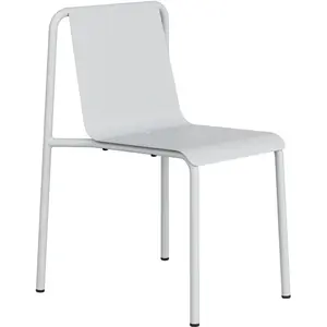 TIPTOE - Chaise empilable Panorama - Gris - Acier thermolaqué pas cher