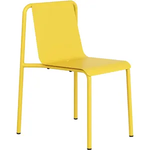 TIPTOE - Chaise empilable Panorama - Jaune - Acier thermolaqué pas cher