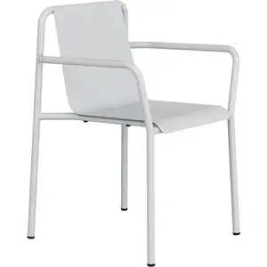 TIPTOE - Fauteuil de repas empilable Panorama - Gris - Acier thermolaq... pas cher