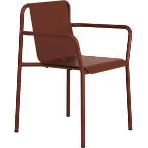 TIPTOE - Fauteuil de repas empilable Panorama - Rouge - Acier thermola... pas cher