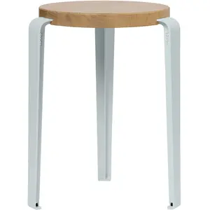 TIPTOE - Tabouret empilable Lou - Bleu - Chêne massif éco-certifié - D... pas cher