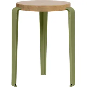 TIPTOE - Tabouret empilable Lou - Vert - Chêne massif éco-certifié - D... pas cher