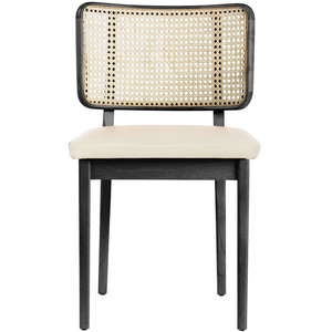 RED Edition - Chaise rembourrée Cannage - Noir - Rotin pas cher