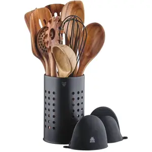 Comparateur de prix : Bjorn Set d'ustensiles de cuisine en bois d'acacia - 12 pièces