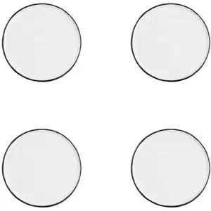 Comparateur de prix : Björn Lot de 4 assiettes à pain en grès blanc D16.5