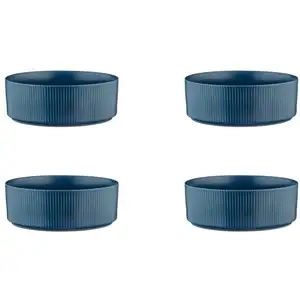 Björn Lot de 4 bols moyens en grès bleu D16.5