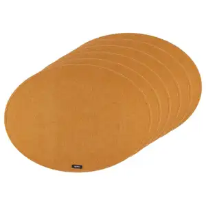 Björn Set de table ovale - 6 pièces - Feutre recyclé marronVendu paramazon