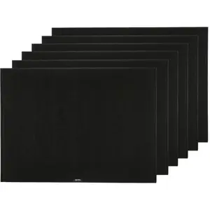 Björn Set de table rectangulaire - 6 pièces - Feutre recyclé noirVendu paramazon