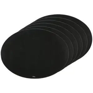 Björn Set de table ovale - 6 pièces - Feutre recyclé noirVendu paramazon