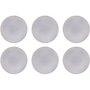 Comparateur de prix : Lot De 6 Assiettes Plates En Grès Gris D27.5