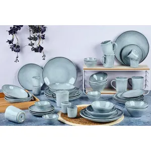 Comparateur de prix : Björn Set Vaisselle 48 Pièces En Grès Gris