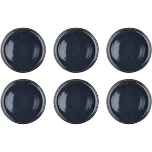Comparateur de prix : Bjorn Lot De 6 Assiettes Plates En Grès Bleu D26