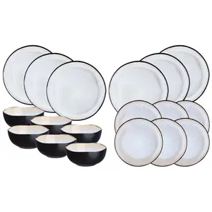 Björn Set Vaisselle 18 Pièces En Grès BlancVendu paramazon