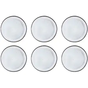 Comparateur de prix : Björn Lot De 6 Assiettes Plates En Grès Blanc D26