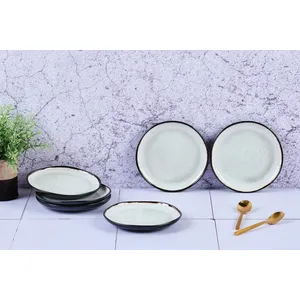 Comparateur de prix : Björn Lot de 6 assiettes à pain en grès blanc D16
