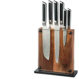 Björn Lot de 7 couteaux en inox noir