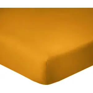 Home collection Drap housse coton safran 90x190 cm
