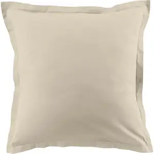 Home collection Blanc Passion - 2 Taies d'oreiller en coton unies grège 63x63 cm pas cher