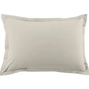 Home collection Blanc Passion - 2 Taies d'oreiller en coton unies ivoires 50x70 cm pas cher
