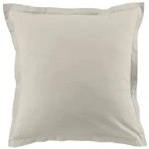 Home collection Blanc Passion - 2 Taies d'oreiller en coton unies ivoires 63x63 cm pas cher
