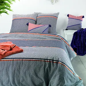 Home collection Ateliers du Linge - Parure housse de couette Tilak multicolore 240x220 cm pas cher