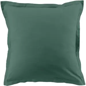 Home collection Blanc Passion - 2 Taies d'oreiller 100% Coton unies bleu canard 63x63 cm pas cher