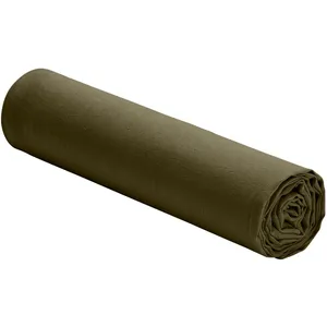 Drap housse en lin olive 140x190 cm
