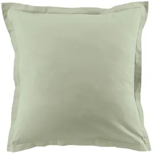 Ateliers du Linge - 2 Taies d'oreiller unies 100% Coton vertes 63x63 cm pas cher