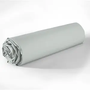 My Home Collection - Drap Housse en coton bonnet 35 cm uni silver 160x... pas cher
