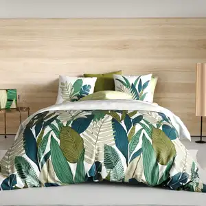 Parure de lit en Coton Vert 260x240 cm pas cher