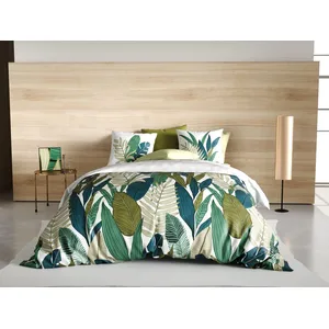 Parure de lit en Coton Vert 240x220 cm pas cher