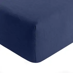 Baton Rouge - Drap housse 100% Lin Bleu Cobalt bleu 200x200 cm