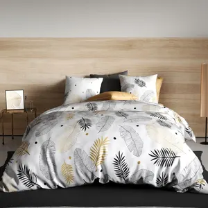 Parure De Lit en Coton Blanc 240x220 cm cm pas cher