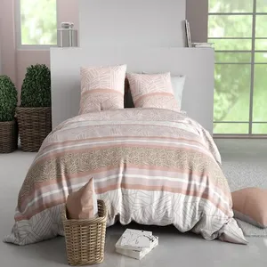 Parure de couette 100% coton 57 fils imprimée 240x220cm 2 taies pas cher