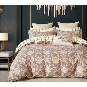 Home Collection - Parure housse de couette 100% Percale de Coton marro... pas cher