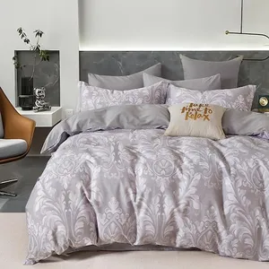 Home Collection - Parure housse de couette 100% Percale de Coton grise... pas cher