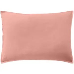 Baton Rouge Taie d'oreiller percale de coton rose poudré 50x70 cm pas cher