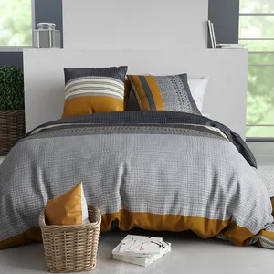 Parure de couette 100% coton 57 fils imprimée 240x220 2 taies pas cher