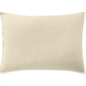 Baton Rouge Taie d'oreiller percale de coton ecru naturel 50x70 cm pas cher