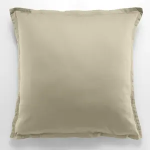 Comparateur de prix : Baton Rouge - Taie d'oreiller avec volant satin de coton lavé beige 65x65 cm