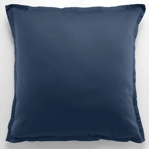 Baton Rouge TAIE D'OREILLER 1PCS 65X65CM 100% SATIN DE COTON 105 FILS BLEU MARINE pas cher