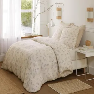 Parure housse de couette coton imprimée + 2 taies 240x220 cm pas cher