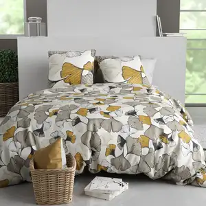 Parure imprimée en coton avec housse de couette + 2 taies 260x240 cm pas cher