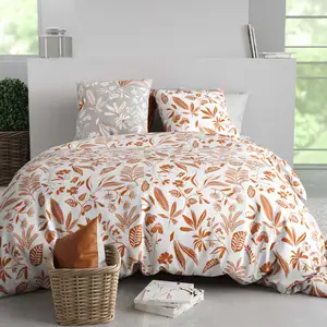 Parure imprimée en coton avec housse de couette + 2 taies 260x240 cm pas cher